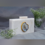 The  White Baroque Rectangular Clutch