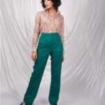 Polka Sequin Shirt Top